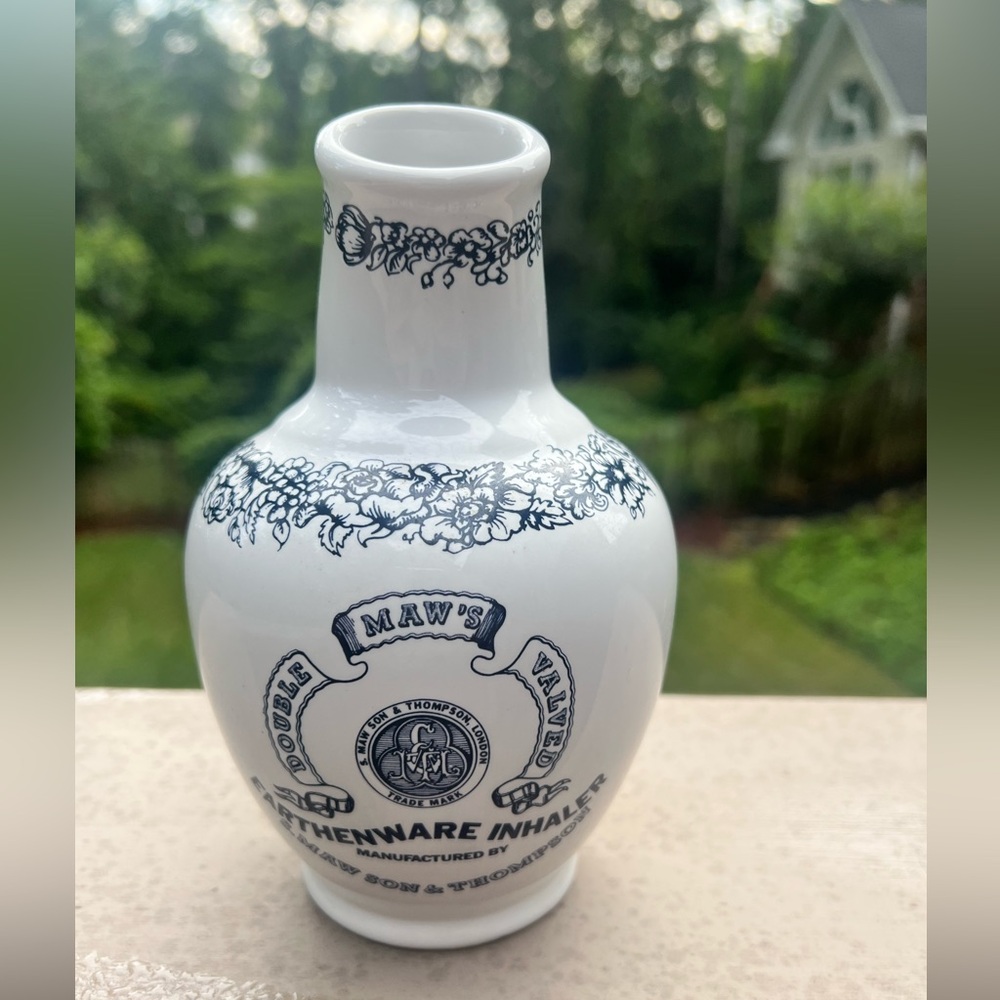 Maw’s Double Valved Earthenware Inhaler - Vintage -Without Mouthpiece